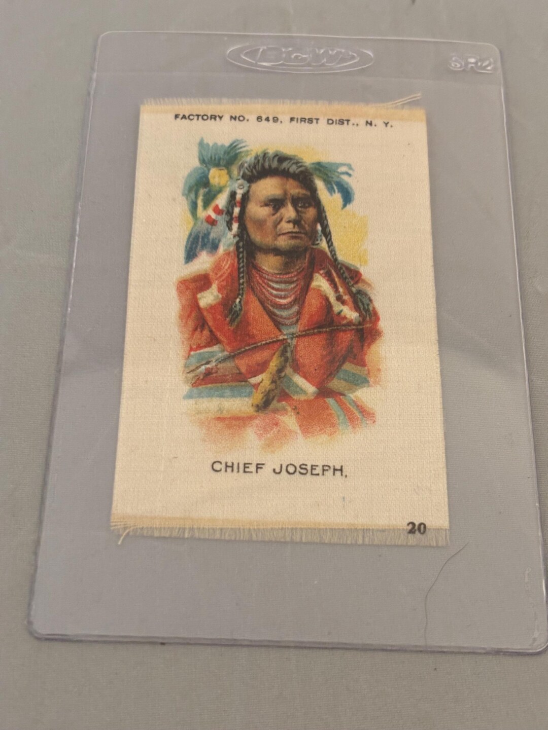 1888 Allen & Gunter Indian Chief Silk Card - Etsy