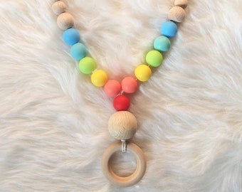Breastfeeding and Babywearing Rainbow necklace