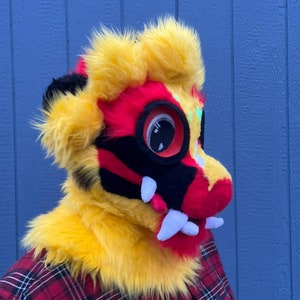 Lion Dragon Fursuit Head (Yellow, Red, Black, Green, White) Refurbished