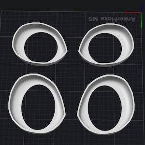 3D Fursuit Eyes Blanks (Regular) (Toony) ( STL DIGITAL DOWNLOAD) ** No physical item***