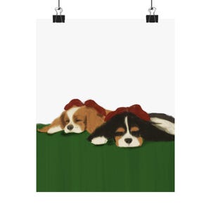 Cavalier King Charles Spaniel Unframed Poster | Matte Vertical Posters