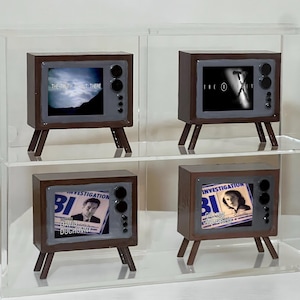 Akte X Mini Retro Sci-fi Fantasy 3D Fernseher - 1990er Jahre - Retro - Geschenk - Dekor