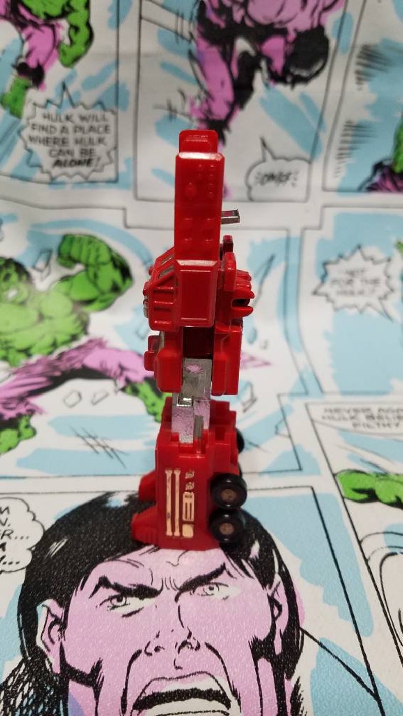 GoBots Pumper 1983 Regular Guardian MR-10 Machine Robo Bandai Popy 80s Vintage Action Figure Transformer Robot Fire Truck