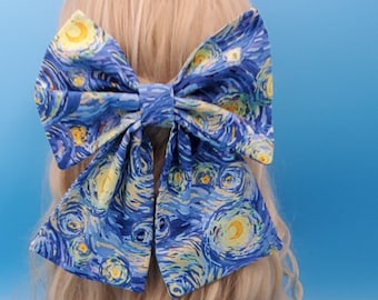 Starry Night Inspired / Vintage Style Bow