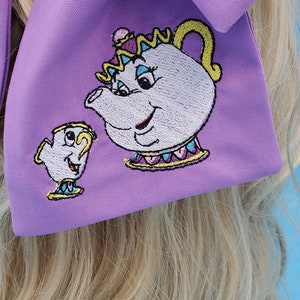 Disney Bound Mrs. Potts and Chip Inspired Beauty and the Beast Vintage Style Bow image 4