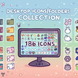 Cute Computer Desktop Icons & Folders Collection - Etsy Canada