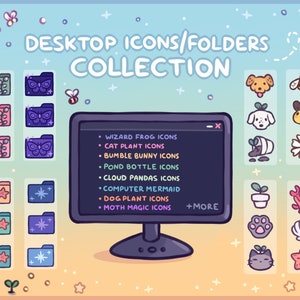 Cute Computer Desktop Icons & Folders Collection - Etsy