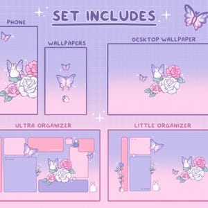 Bunnerflies - Bunny Butterflies - Computer Desktop Theme Background ...