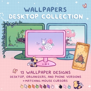 Computer/Phone Wallpapers Desktop COLLECTION ~ cute fantasy whimsy animals and item themes with mouse cursors ~