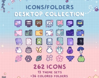 Icons and Folders Desktop COLLECTION ~ cute fantasy whimsy animals and item themes ~