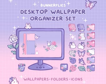 Bunnerflies - Mariposas conejitas - Organizador de fondos de pantalla para escritorio de computadora