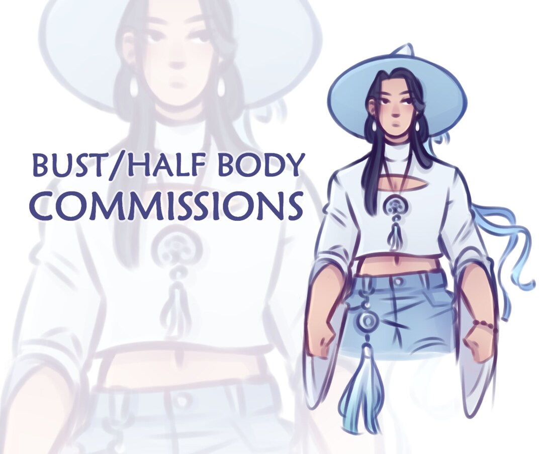 Bust Digital Art Commissions Etsy