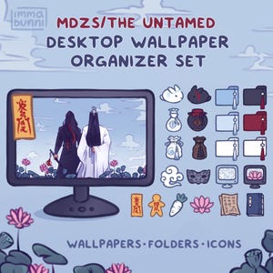 MDZS / CQL Computer Desktop Theme Background Wallpaper Organizer Set