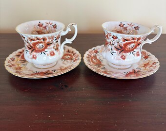 Vintage Red Melitta Ceracron Copenhagen Tea or Coffee Set