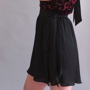 Malaya Mini Wrap Skirt in 100% Silk Georgette - Eco friendly - Slow fashion