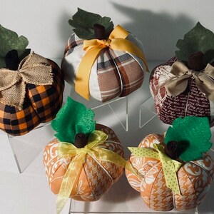 Fabric Pumpkins / Fall Pumpkins / Decorative Pumpkins / Pumpkins/Toile/Plaid/Buffalo check