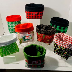 Basket Fabric Basket Christmas Fabric Basket Holiday Fabric Basket