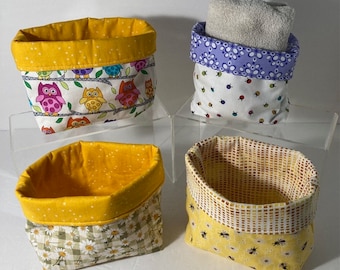 Fabric Baskets Cute Fabric Baskets Ladybug Basket Owl Basket Daisy Basket Bee Basket Gift for her Storage Organization Spring Summer