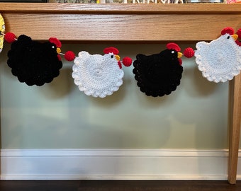 Crochet Chicken/Hen Garland/Bunting/Banner