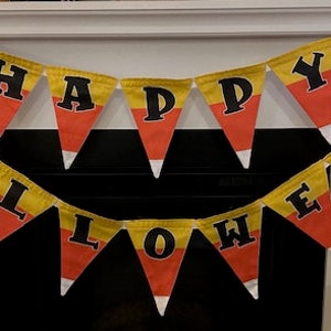 Candy Corn Banner/Halloween Banner/Candy Corn Garland/Halloween Garland/Halloween Decor/Playhouse teepee tent yurt decor