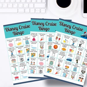 Disney Cruise Bingo (Castaway Cay) - Fish Extender - Pixie Dust - Vacation Game - Trip Fun - (6 cards)