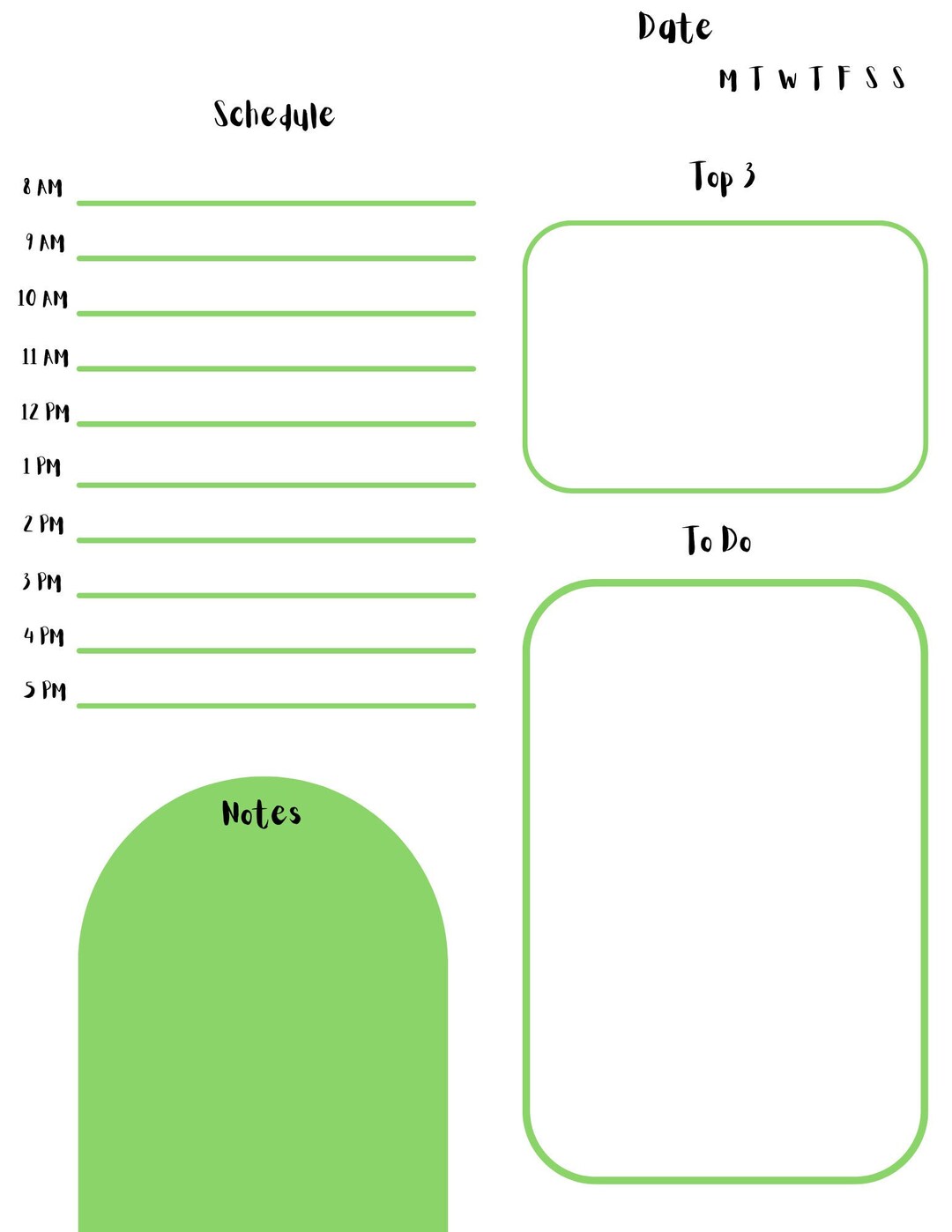 daily-schedule-and-to-do-list-digital-download-printable-etsy