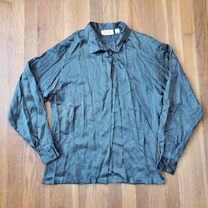Vintage Linda Allard For Ellen Tracy 100% Silk Blouse Size 8