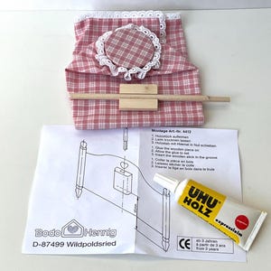 Puppenhaus Bettvorhang | 1:12 Maßstab, Handgemacht – Deko Für Puppenschlafzimmer In 3 Farben