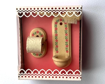 Juego de inodoro Bodo Hennig 7572 con escobilla y rollo de papel higiénico