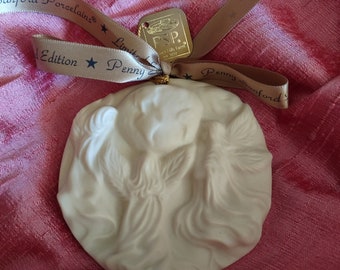 Prayer for the Millennium 1999 Sculpted Porcelain Christmas Ornament by Penny Sanford