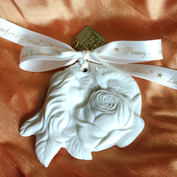 Rose Nature's Angel Sculpted Porcelain Ornament