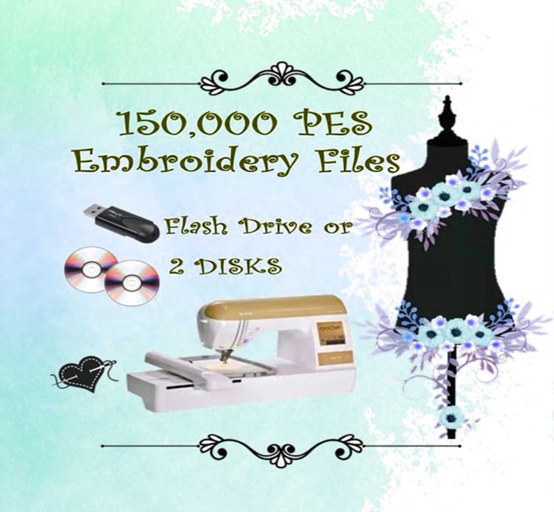 150000 PES / BROTHER Embroidery Machine Designs Great Etsy UK
