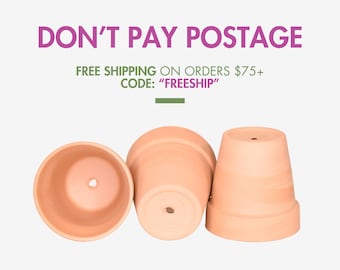 Terracotta Pot 3.5" or 2.5" | Clay Ceramic Red Epiphytes Live Plant Potting Supplies for Compact and Tiny 2" or 3" Nursery Size Orchids