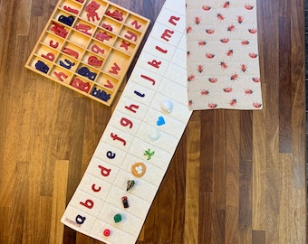 Montessori alphabet & objects work mat (NO LETTERS)