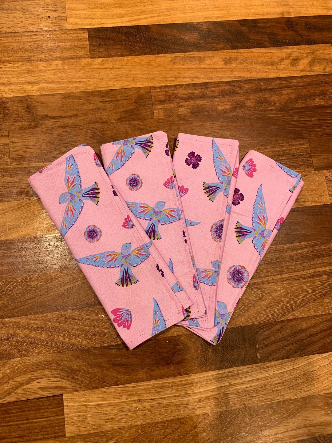 Cotton Napkin Set Bluebird Montessori Education Toddler Etsy