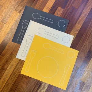 Abwischen Tischset, Kunstleder, Tischset, Montessori-Materialien, Praktisches Leben, Kleinkind-Tischset, Kinder-Tischset, Montessori-Erziehung