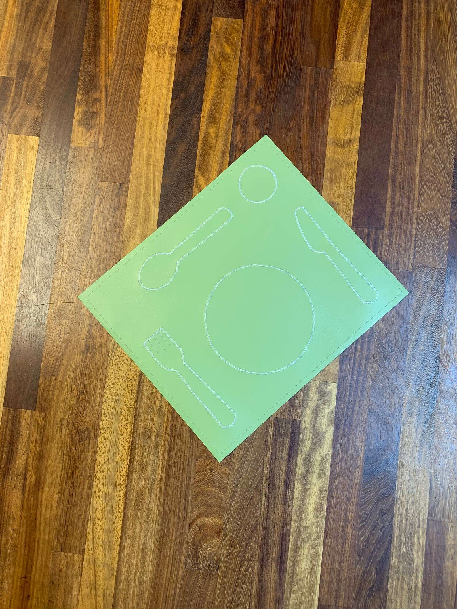 Wipe clean placemat Green Montessori materials Practical Etsy