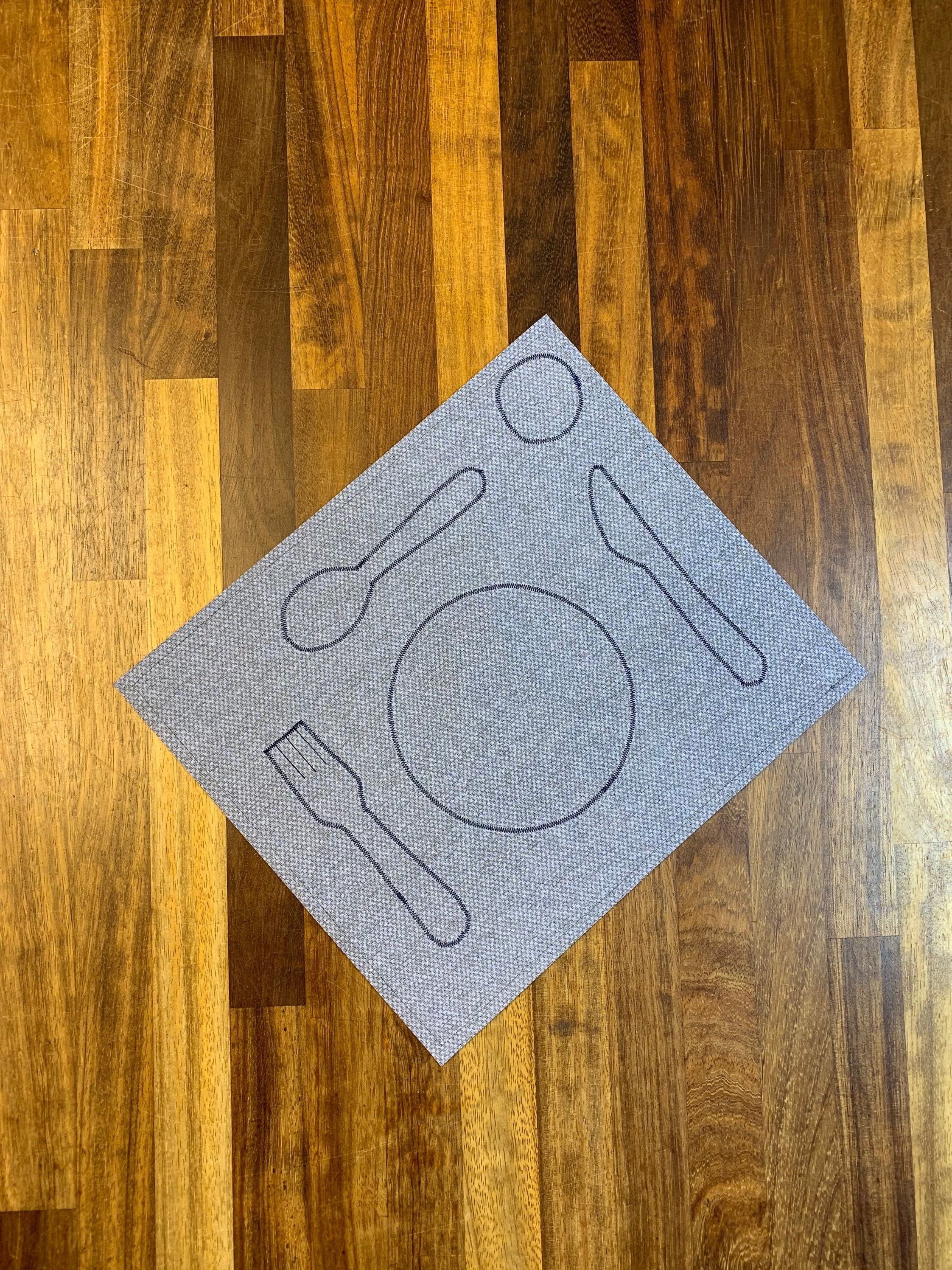 Wipe clean placemat Denim blue Montessori Montessori Etsy