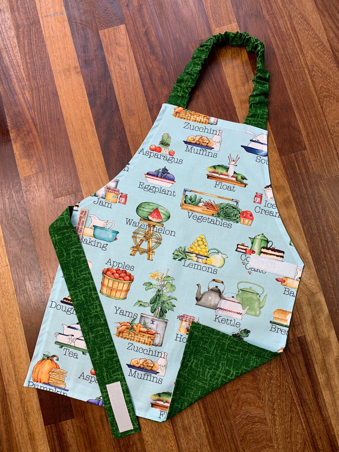 Child apron Food alphabet Montessori Material apron kids Etsy