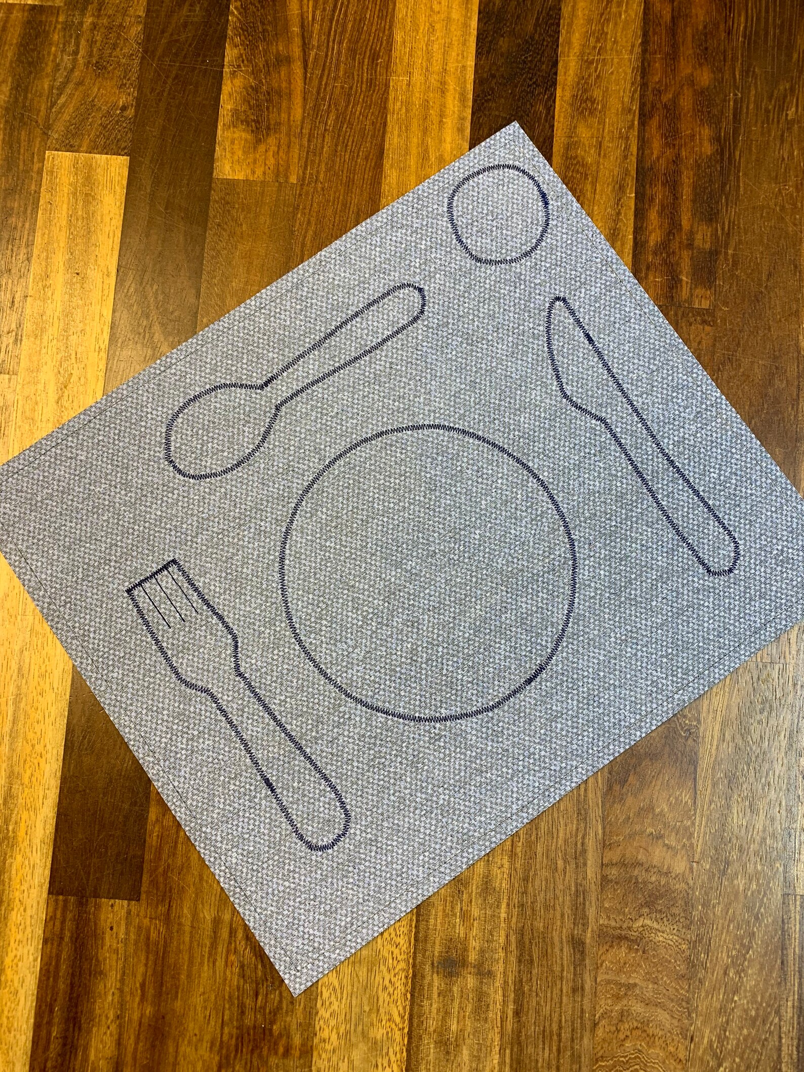 Wipe clean placemat Denim blue Montessori Montessori Etsy