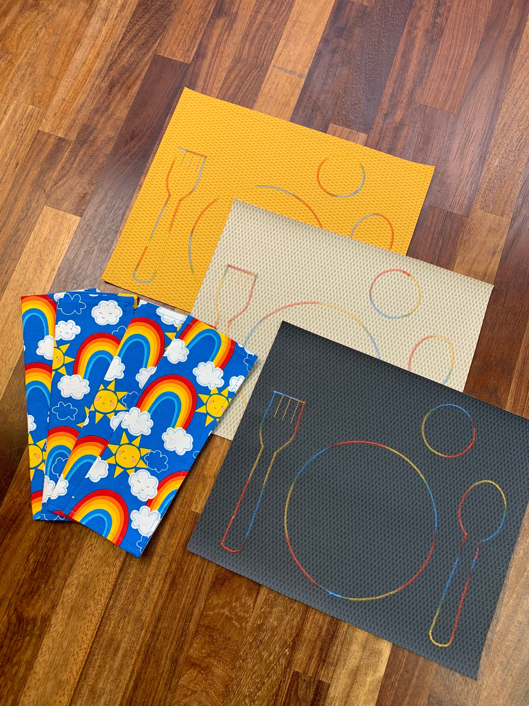 Wipe clean weaning placemat Rainbow Montessori Montessori Etsy