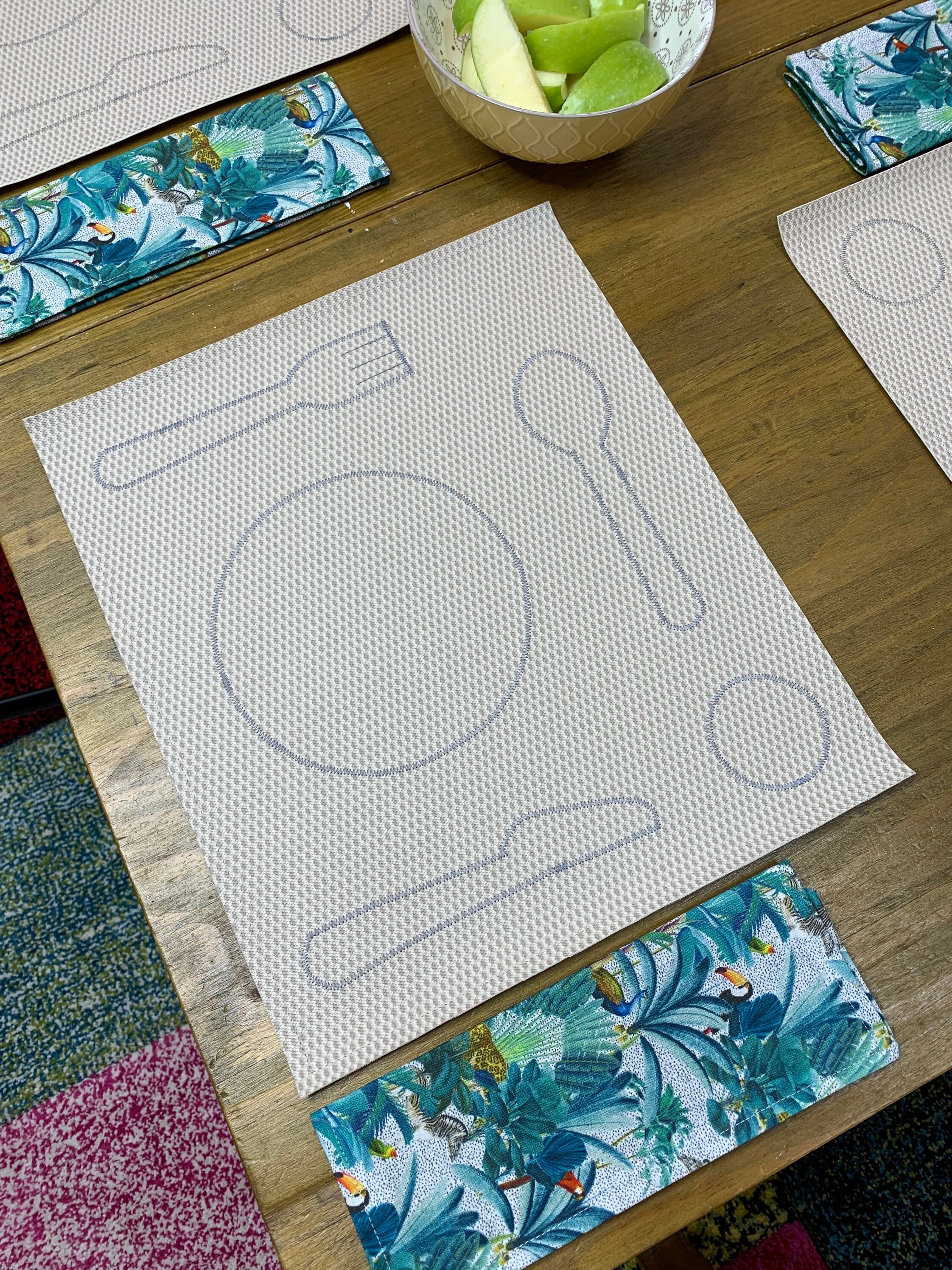 Wipe clean placemat Biscuit Beige Montessori materials Etsy