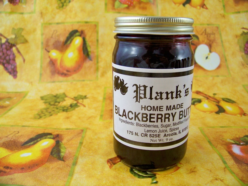 Planks Blackberry Butter Amish Country Home Made 8 OZ. ea image 1