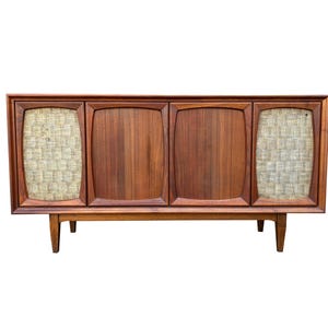Vintage Mid Century Stereo Console Record Player Console by RCA Bluetooth Record Cabinet Stereo Console Cabinet Turntable Cabinet
