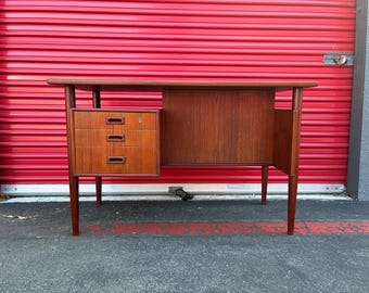 Vintage Mid Century Danish Modern Teak Desk