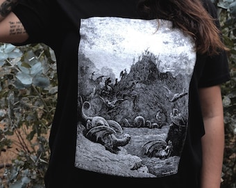 Gustave Doré Gorgons Hydra Chimera T-shirt | Occult Gothic Tee