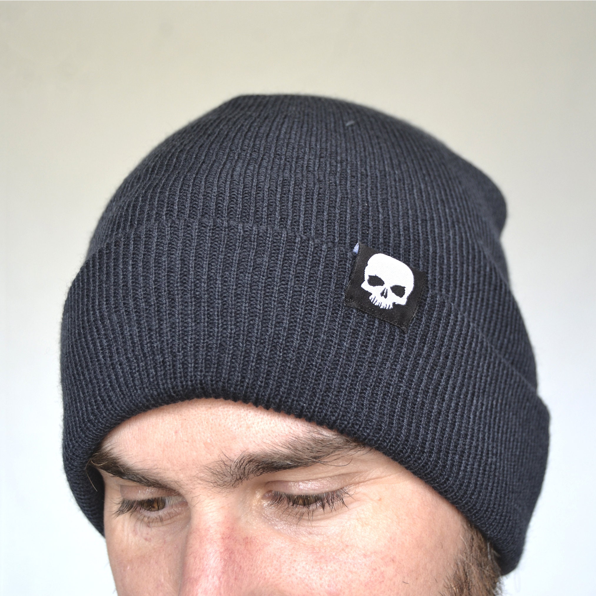 Navy Beanie Hat Goth Accessories 