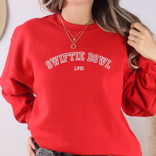 Swiftie Bowl Sweater, Chiefs Sweater, Super Bowl crewneck, Big Game sweatshirt, Football Wife Sweater, Game Day outfit, Big Game Outfit