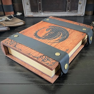 D&D Dice Box - &quot;Dragon Burn&quot; Nat20 Legacy Battle Box w/ Tower | DnD Dice Tray, Book Box | Dungeons and Dragons | Pathfinder | Gift