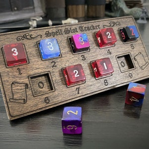 Upright D&D Spell Slot Tracker | Dungeons and Dragons Spell Organizer for Spellcasters | DnD | Pathfinder | Gift